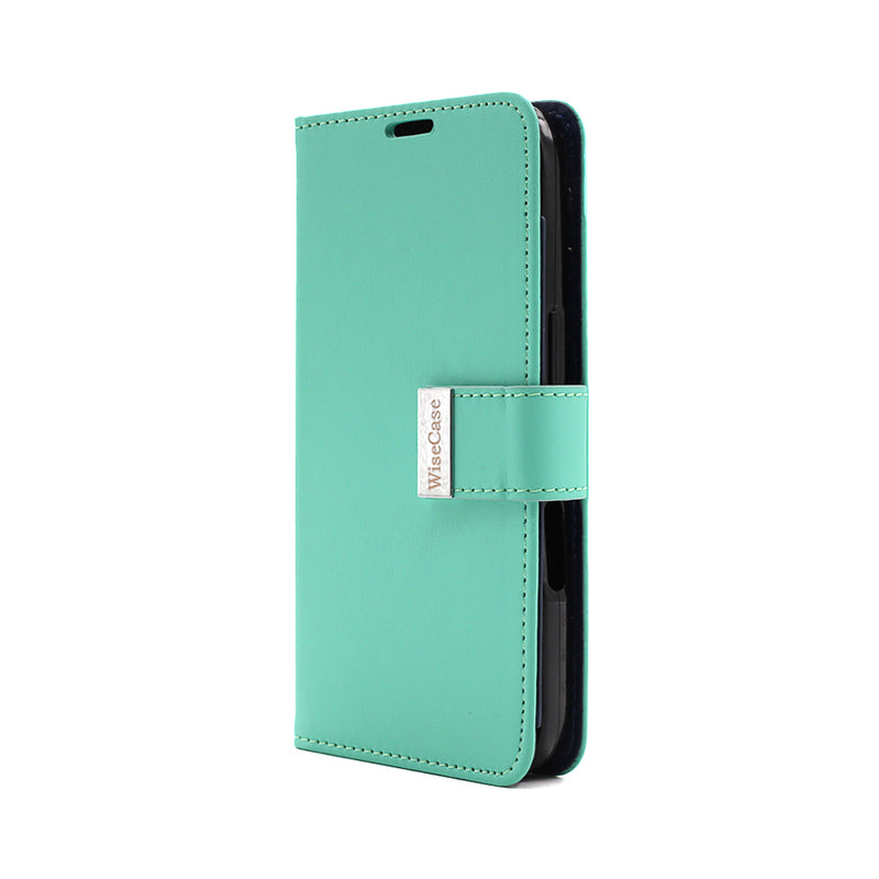 Wisecase iPhone 17 Pocket Diary Wallet Cyan