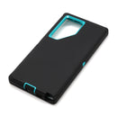 Wisecase Samsung Galaxy S24 Ultra Bulwark Pro Case Black+Cyan