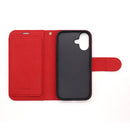 Wisecase iPhone 16e Deluxe Wallet Folio Red