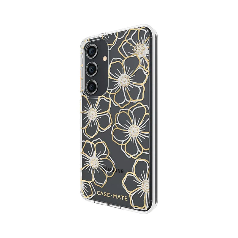 Case-Mate Floral Gems Case Antimicrobial/Recycled suits New Galaxy 2024 6.1 -S24 Gold