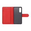 Wisecase Samsung Galaxy S25 Edge Deluxe Wallet Folio Red