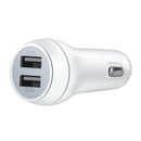 GeoSwiss Dual Port 3.4A Universal Car Charger with Lightning Cable (White)