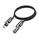 Acefast J6 Multi-function Charging Data Cable USB-A+ USB-C+ Cigarette Lighter Black