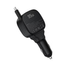 Acefast B17 95W Car Charger with Telescopic Cable Black