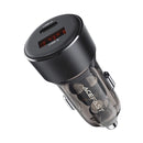 Acefast B12 60W (USB-A+USB-C) Dual-Port Car Charger Black