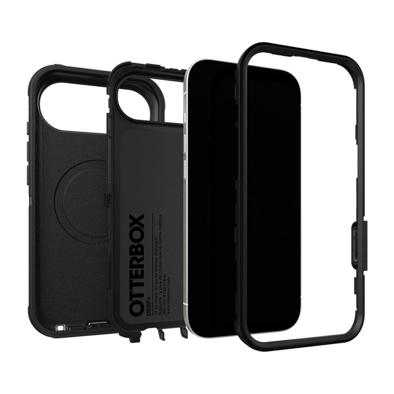 OtterBox Defender Pro case with Magnets & Cam Ctrl suits iPhone 17 Air - Black