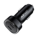 Acefast B2 72W Dual USB-C Metal Car Charger Black