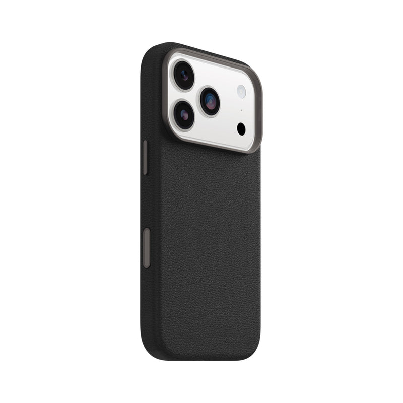 OtterBox Symmetry Cactus Leather with Mag & Cam Ctrl suits for iPhone 17 Pro - Noir Ash Black