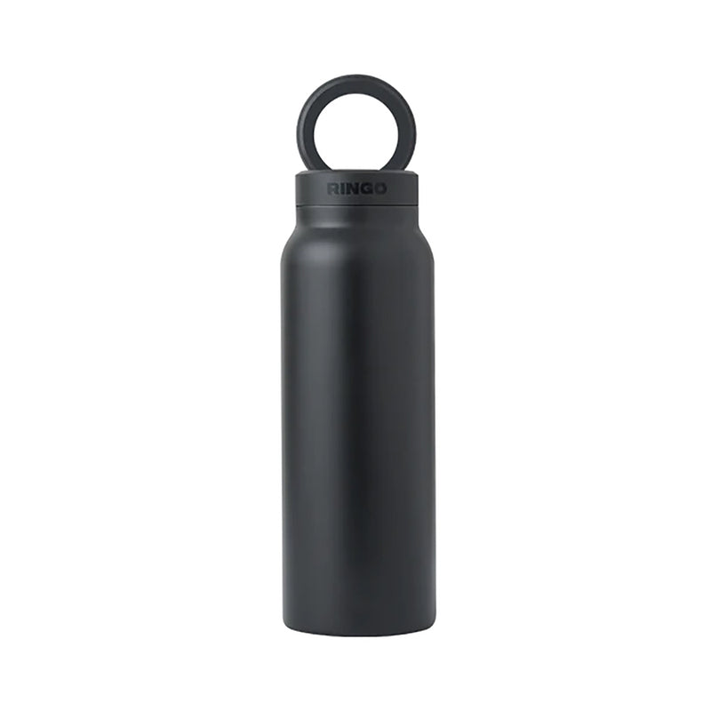 Ringo All-in-One Water Bottle with Magnetic Phone Mount - Black 710ml (24oz)