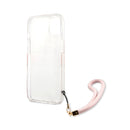 Guess HC PC/TPU Marble Strap for iPhone 13 Pink