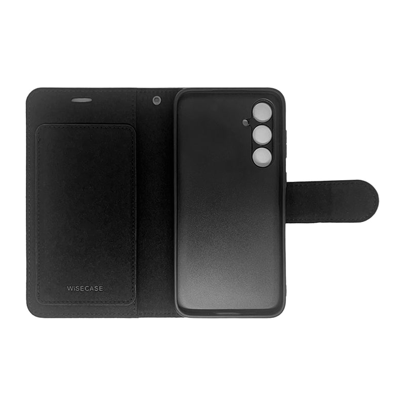 Wisecase Samsung Galaxy S23FE Deluxe Wallet Folio Black