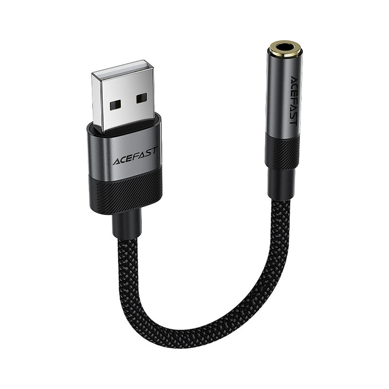 Acefast J13 USB-A to 3.5mm Audio Converter Black