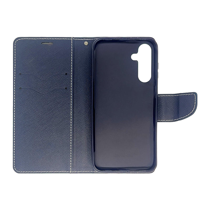 Wisecase Samsung Galaxy A55 MERC Wallet --Cyan+Dark Blue