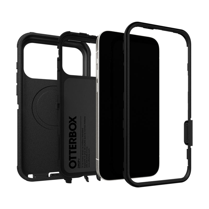 OtterBox Defender Pro case with Magnets & Cam Ctrl suits iPhone 17 Pro Max - Black