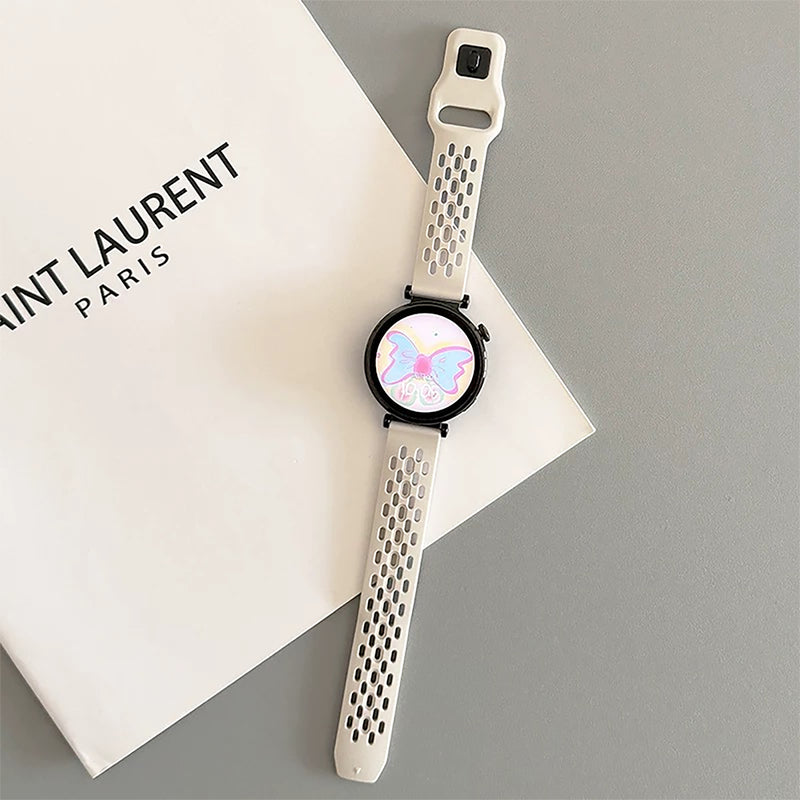 Machino MC-SM002 Silicone Watch Strap for Galaxy Watch7 40/44mm White