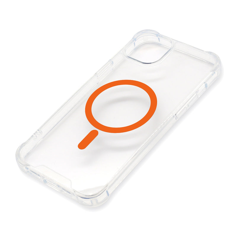 Wisecase iPhone 15 Plus Tough Gel Magsafe Clear+Orange