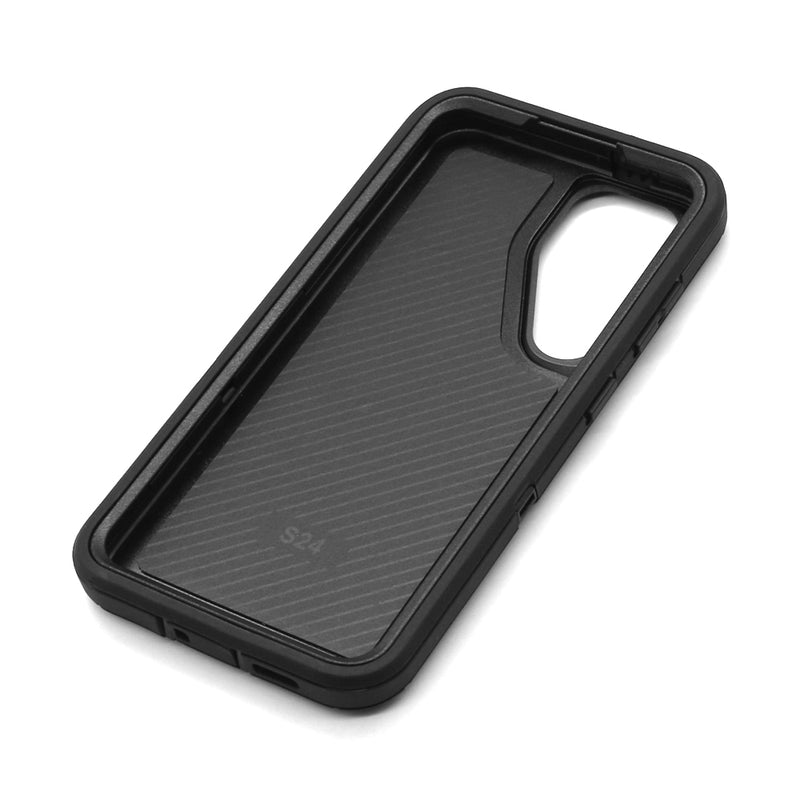 Wisecase Samsung Galaxy S24 Bulwark Pro Case Black+Black