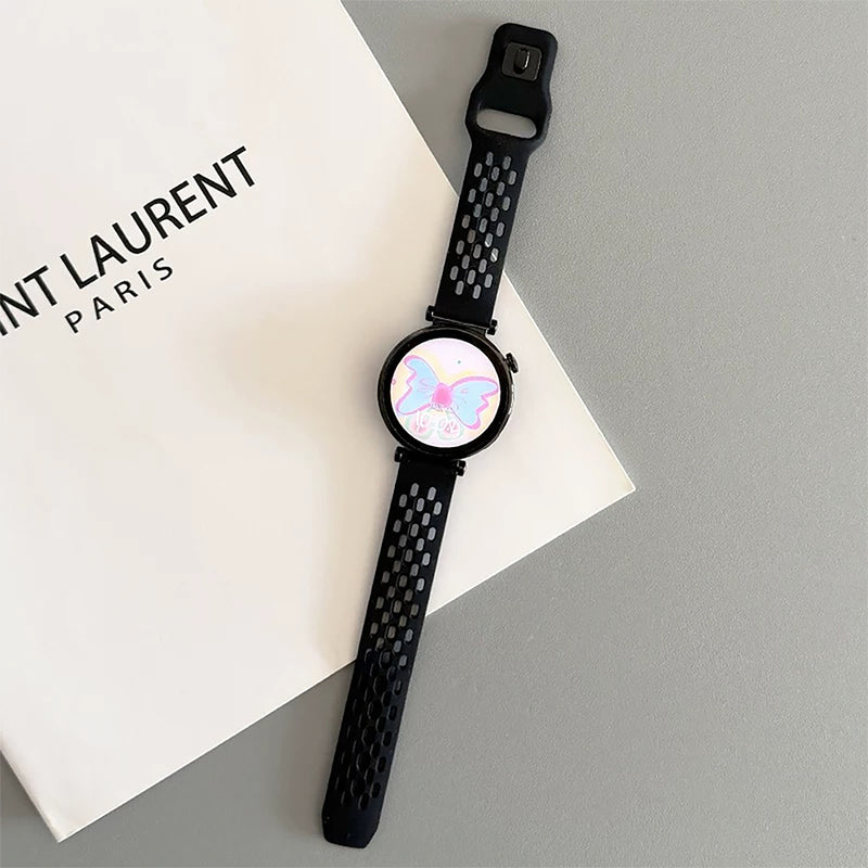 Machino MC-SM002 Silicone Watch Strap for Galaxy Watch7 40/44mm Black