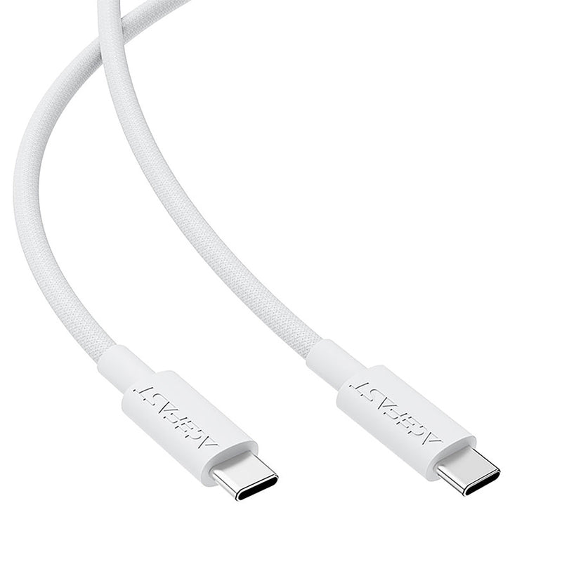 Acefast C18-03 USB-C to USB-C Braid Charging Data Cable White