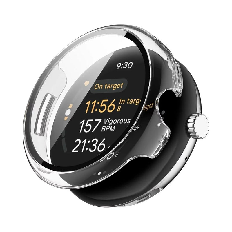 Doormoon Google Pixel Watch3 45mm Protective Glass Case Clear