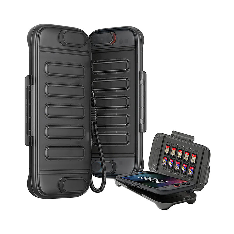 JSAUX Shock-Absorbent Storage Casetor Nintendo Switch2 Transparent-black