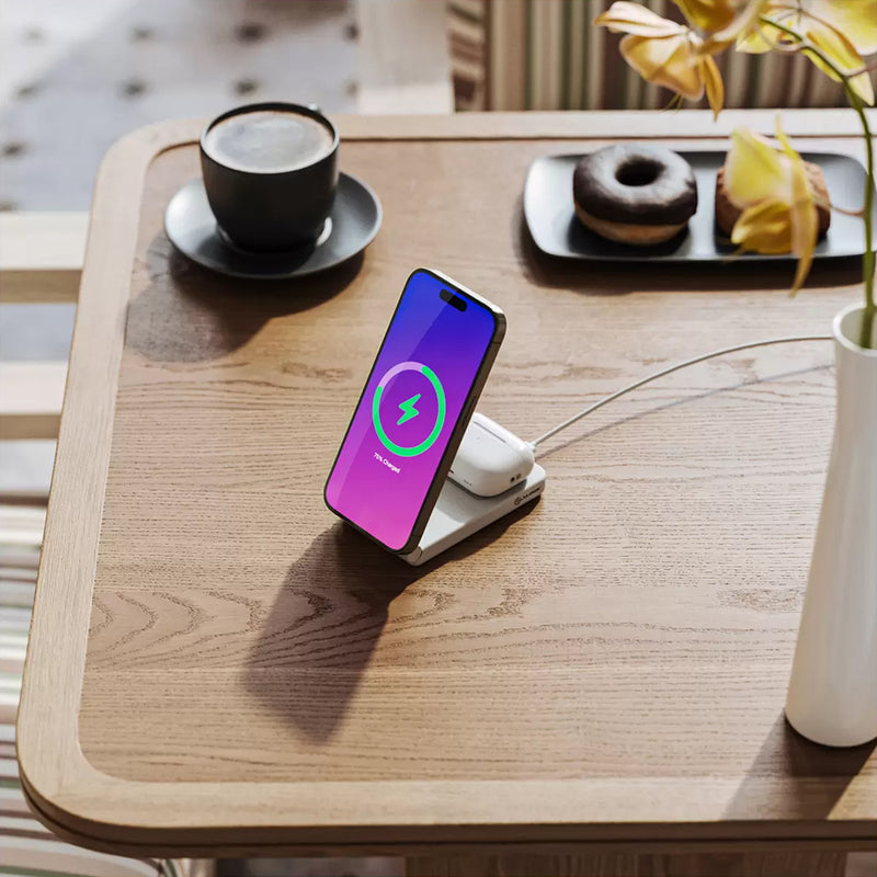 Alogic YOGA 3-in-1 Wireless Charging Stand White