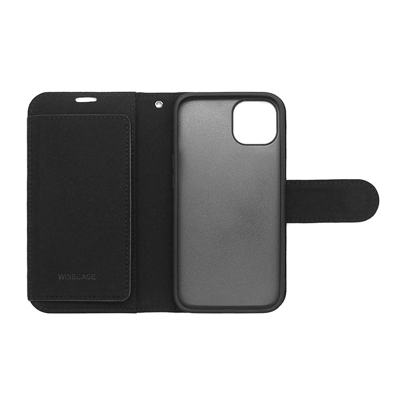 Wisecase iPhone 13 Deluxe Wallet Folio Black