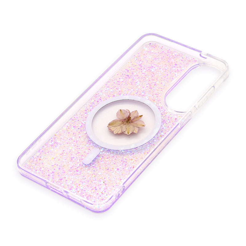 Wisecase Samsung S25Edge Moda Print Magsafe Case Purple