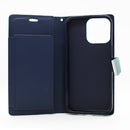 Wisecase iPhone 15 Pro Max Pocket Diary Wallet Cyan