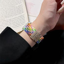 Machino MC-WS37 Apple Watch 42/44/45/49/46mm Premium Nylon Band Rainbow