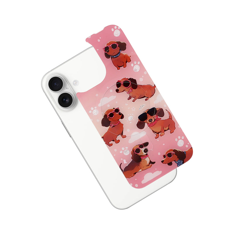 Love Tech iPhone 17 Magnetic Back Panel Dachshund Sunnies