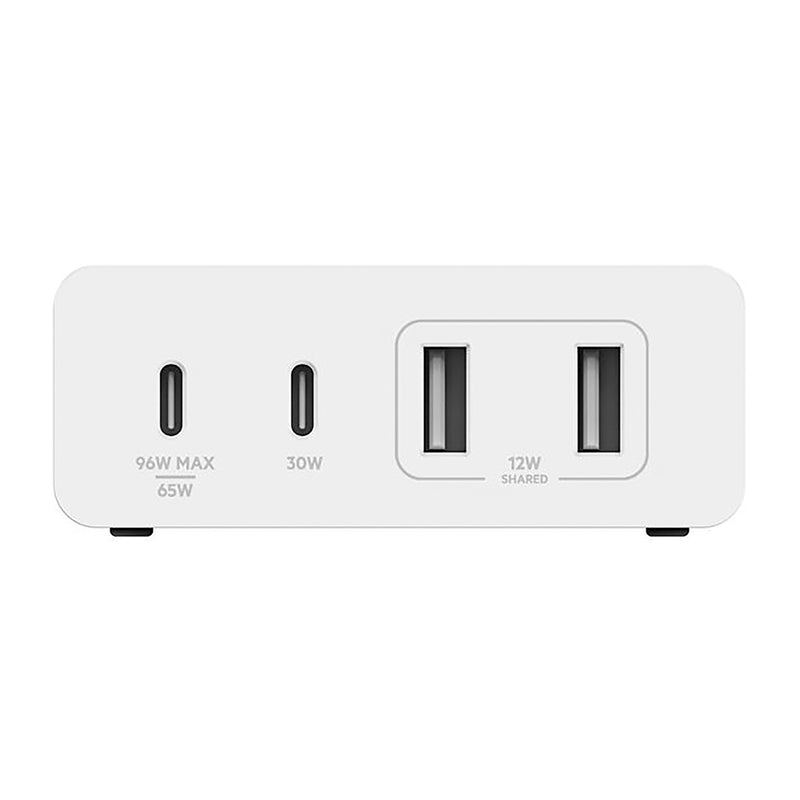 Belkin 108W 4-Ports USB GaN Desktop Charger with Intelligent Power Sharing White
