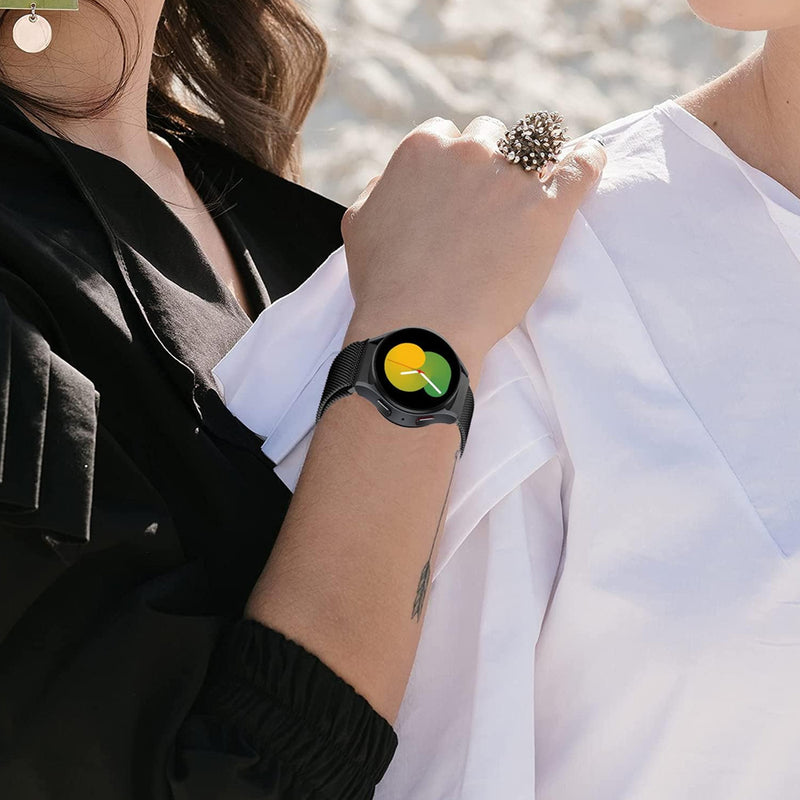 Machino MC-SM006 Mesh Stainless Steel Watch Strap for Galaxy Watch7 40/44mm Black