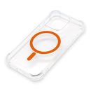Wisecase iPhone 15 Pro Tough Gel Magsafe Clear+Orange
