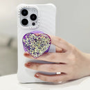 Popsnap Magnetic Phone Grip&Stand Iridescent Confetti Dreamy Heart Purple