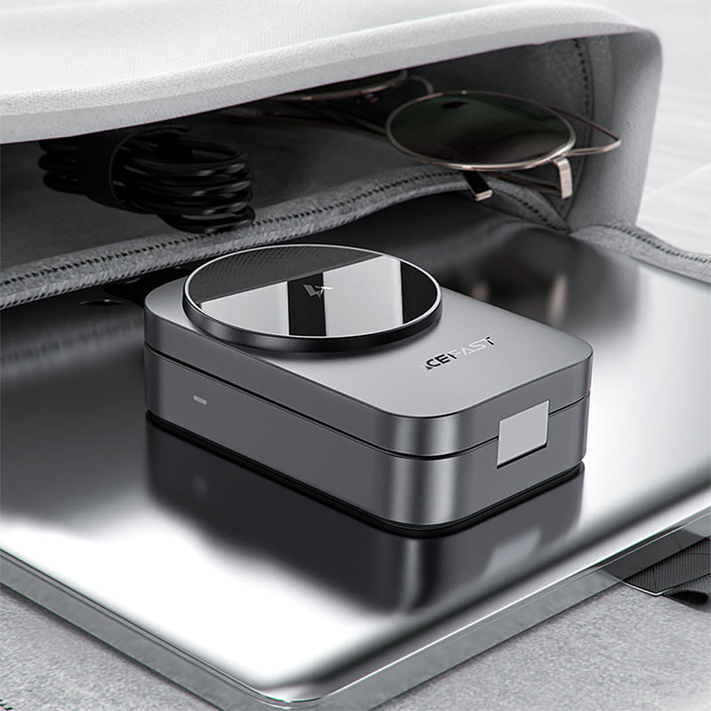 Acefast E22 Desktop 3-in-1 Wireless Charging Holder Metal Gray