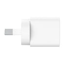 Belkin BoostCharge 25W Wall Charger & USB-C Cable With USB-C Output & 1m USB-C to USB-C Cable - White