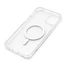 Wisecase iPhone 15 Plus Tough Gel Magsafe Clear+Green