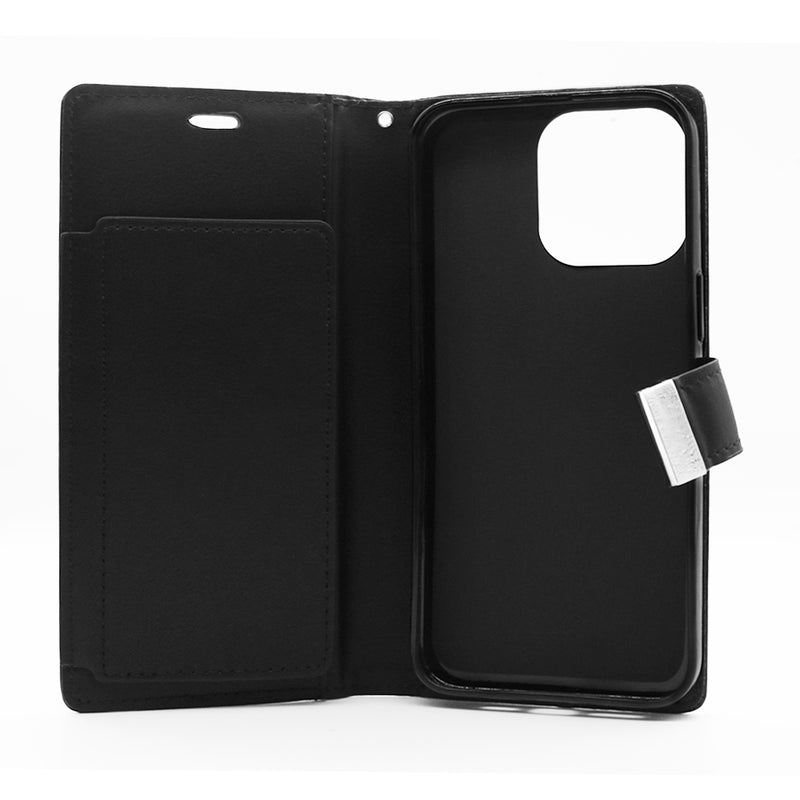 Wisecase iPhone 15 Pro Max Pocket Diary Wallet Black