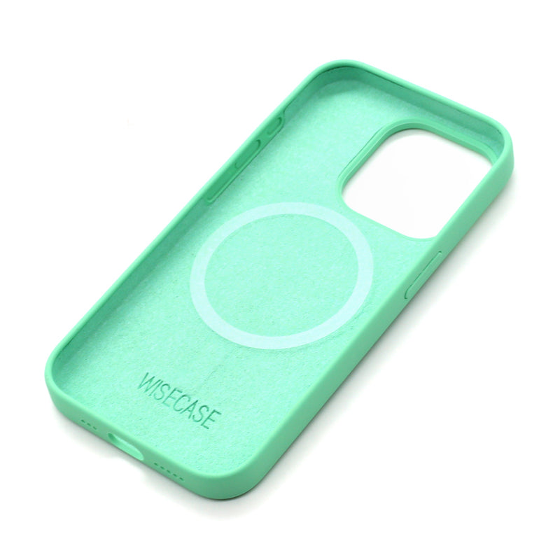 Wisecase iPhone 15 Pro Magsafe Silicone Case Mint