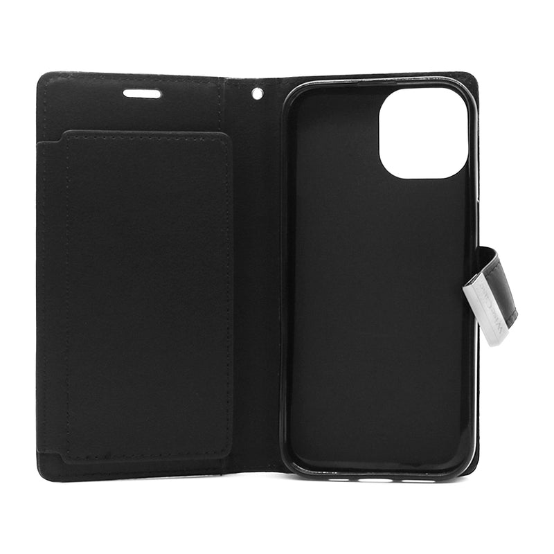 Wisecase iPhone 15 Pocket Diary Wallet Black