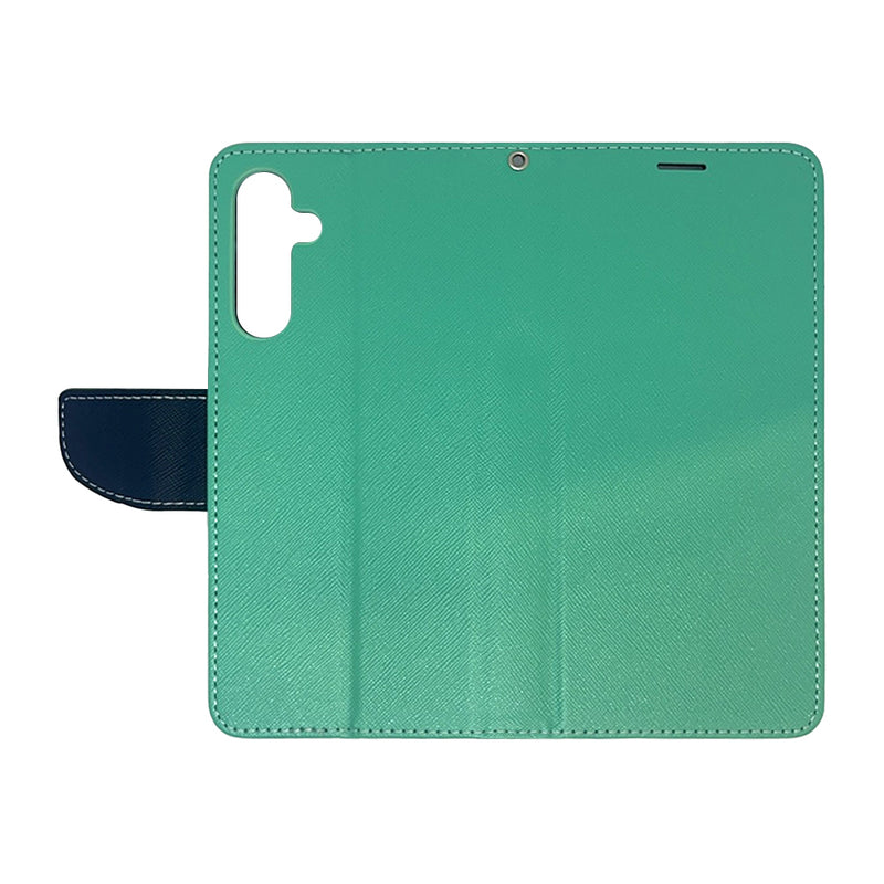 Wisecase Samsung Galaxy A55 MERC Wallet --Cyan+Dark Blue