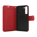 Wisecase Samsung Galaxy S23+ Deluxe Wallet Folio Red