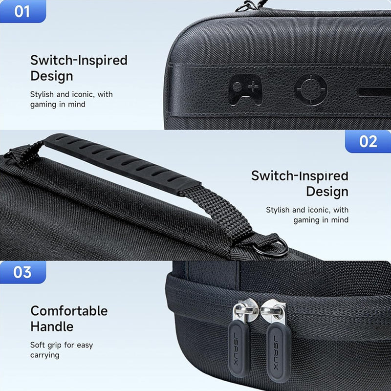 JSAUX All-in-One TravelStorage Carrying Case for Switch2 Black
