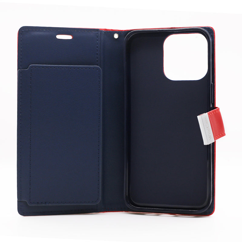 Wisecase iPhone 15 Pro Max Pocket Diary Wallet Red