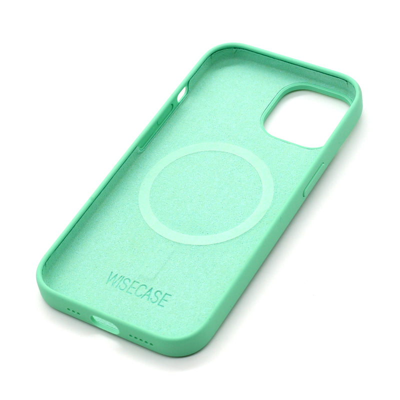 Wisecase iPhone 15 Magsafe Silicone Case Mint