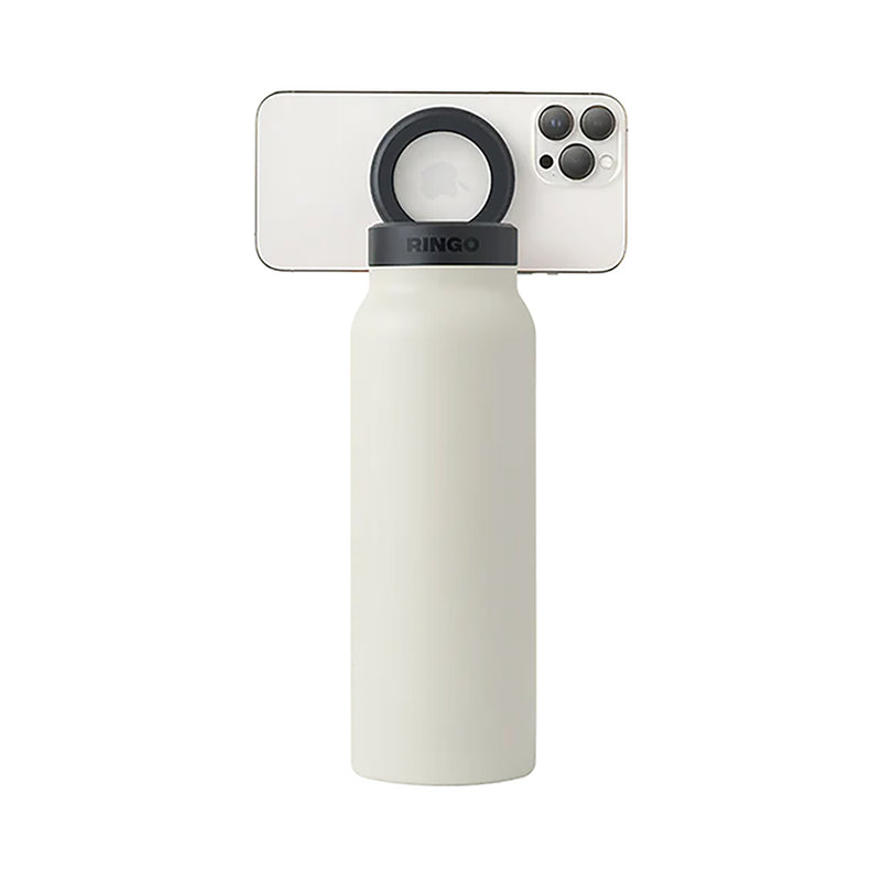 Ringo All-in-One Water Bottle with Magnetic Phone Mount - Ivory 710ml (24oz)