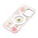 Wisecase iPhone 15 Pro Moda Print Magsafe Case White Chamomile