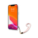 Guess HC PC/TPU Marble Strap for iPhone 13 Pink