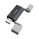 DEVIA Leopard Series USB+Type-C 3.0 To SD/TF 2 In 1 High-Speed Card Reader Black